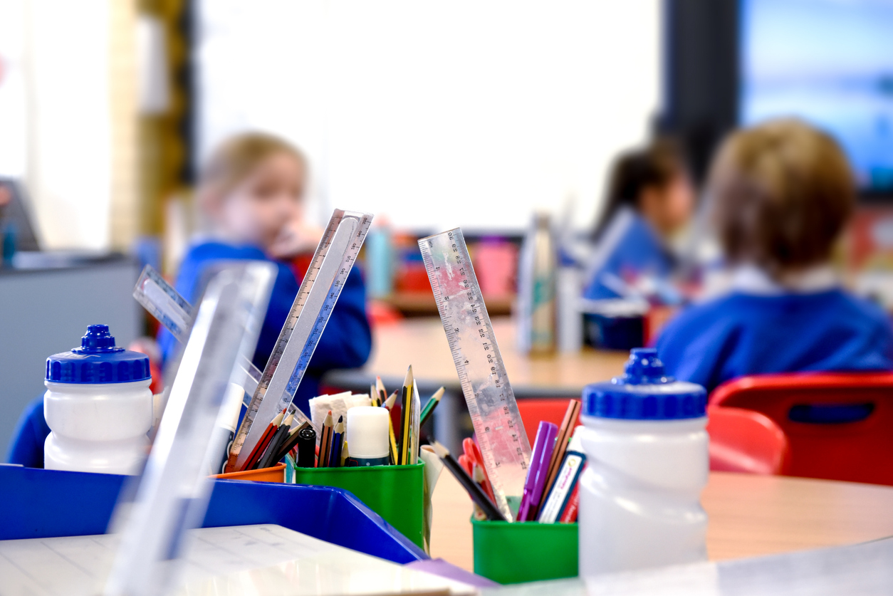 Children in school classroom setting