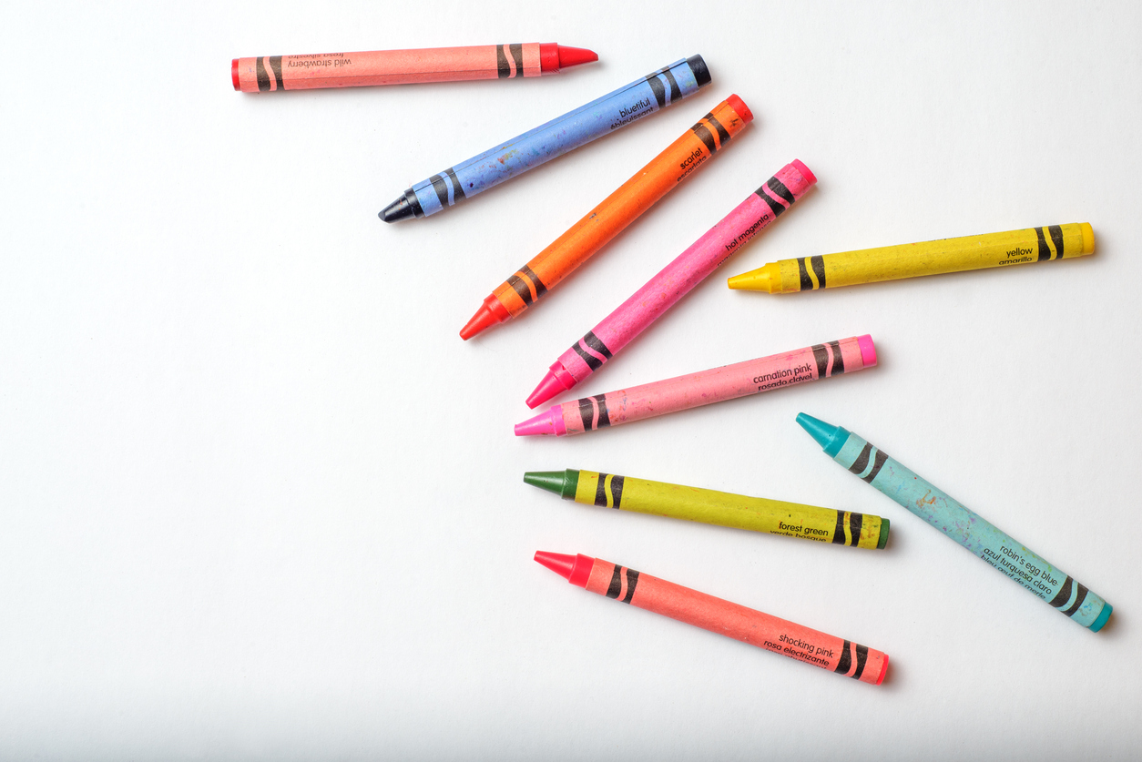 Colourful crayons for National Crayon Day