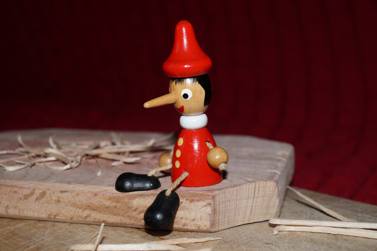 Pinocchio wooden puppet for Pinocchio Day