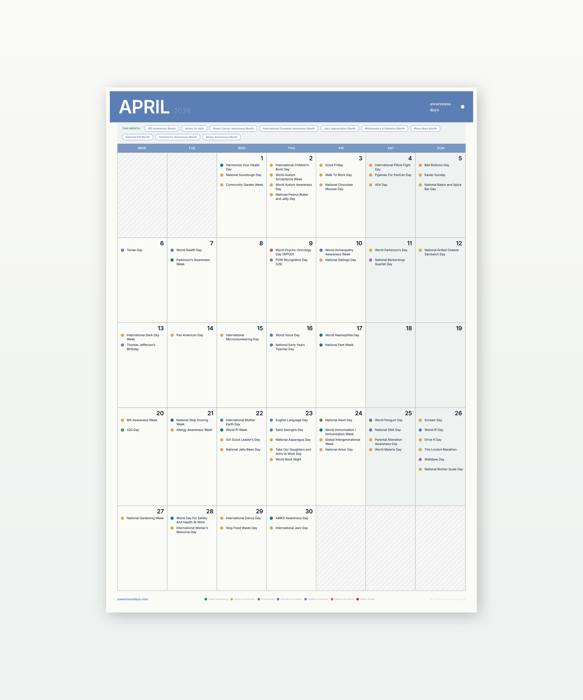 Monthly Calendar